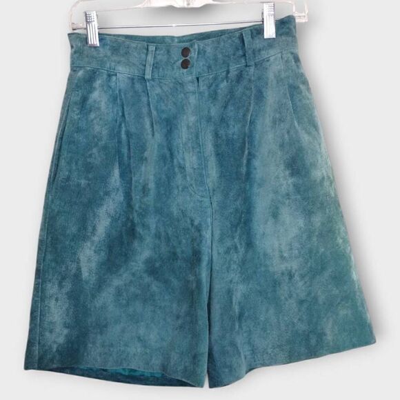 David Hollis Vintage Suede Shorts Sz Small Pleated Lined Pockets 70s‎ 80s Preppy - Picture 1 of 12